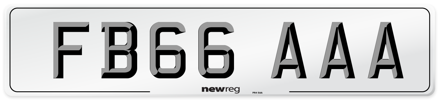 FB66 AAA Number Plate from New Reg